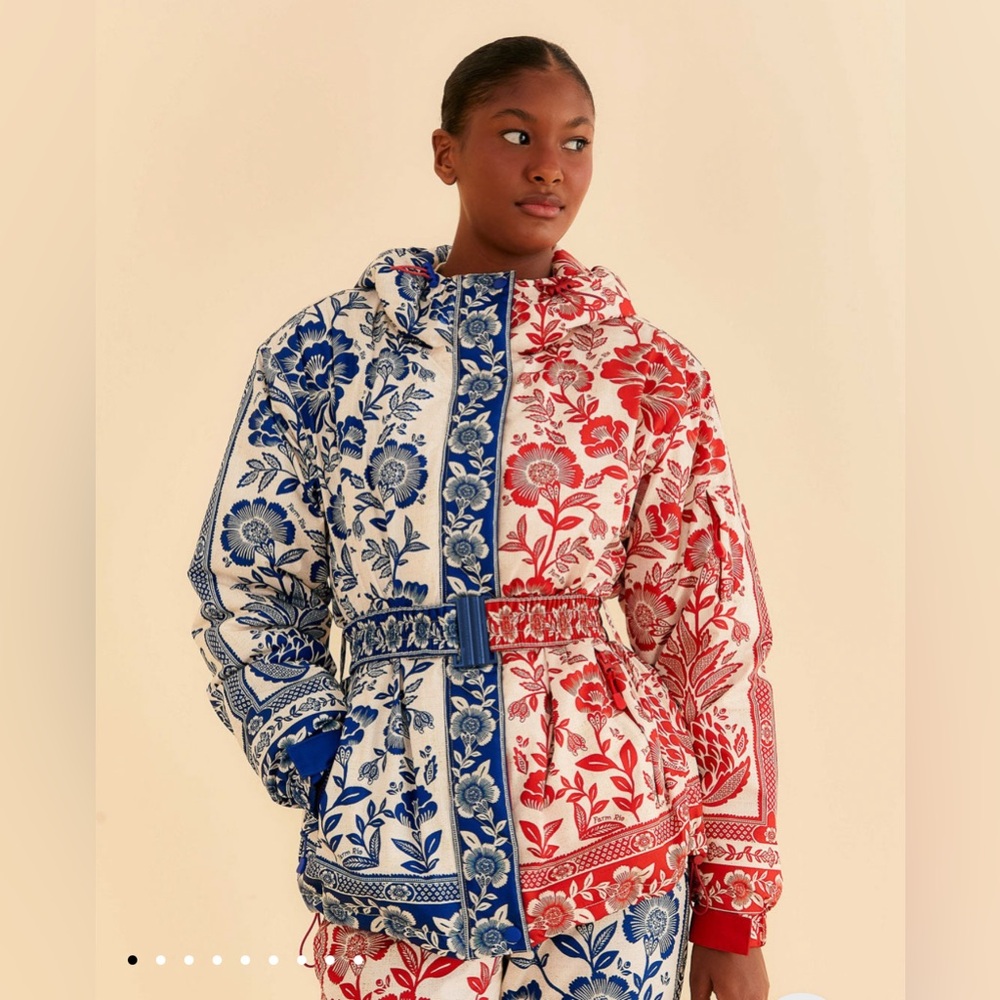 Farm Rio Mixed Pineapple Garden Ski Jacket
